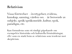 Relativism