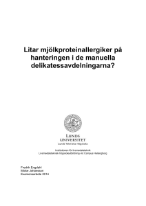Litar mjölkproteinallergiker på hanteringen i de manuella
