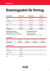 Roamingpaket för företag.
