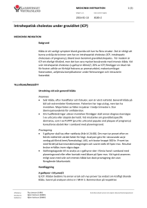 Intrahepatisk cholestas under graviditet (ICP)