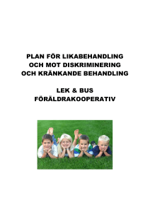 plan för likabehandling