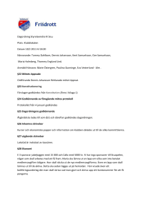 Styrelseprotokoll 10 februari 2011