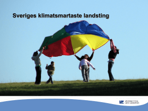 Miljö, hållbar utveckling och regional kraftsamling Strategier för