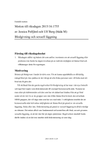 201516M2129 Blodgivning och sexuell läggning