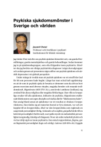 Psykiska sjukdomsmönster i Sverige och världen
