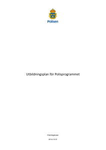 Utbildningsplan för polisprogrammet 2014-10-31