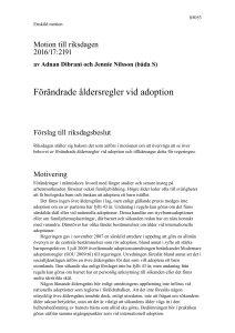 201617S5053 Förändrade åldersregler vid adoption