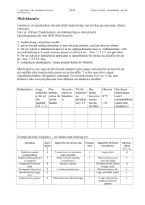Miniriskanalys - IEI - Linköpings universitet