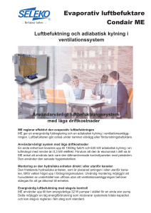 Evaporativ luftbefuktare Condair ME