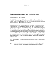 Modernisera kontakterna med Jordbruksverket