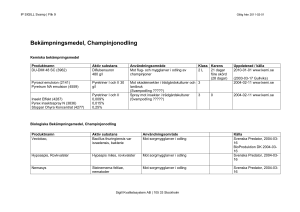 Desinfektionsmedel för svampodling