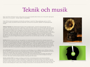 Teknik och musik - År 9 Mälarhöjdens skola