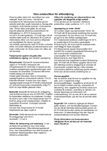 Avtalsvillkor och blanketter