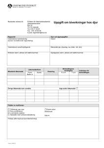 Uppgift om biverkningar hos djur