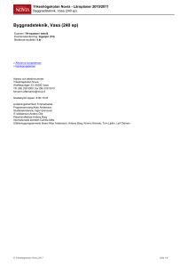 Yrkeshögskolan Novia - Läroplan