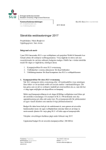 Särskilda webbsatsningar 2017