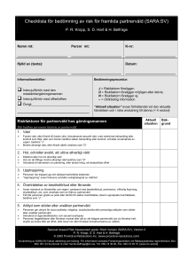 Checklista för bedömning av risk för framtida partnervåld (SARA:SV)