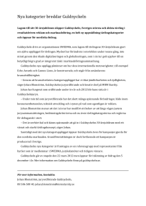 Nya kategorier breddar Guldnyckeln