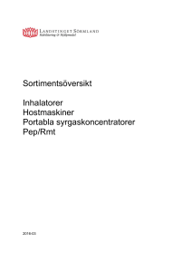 Inhalator hostmaskin portabel syrgaskoncentrator Pep-Rmt