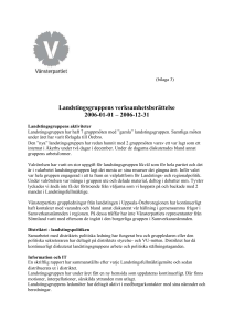 Landstingsgruppens verksamhetsberättelse