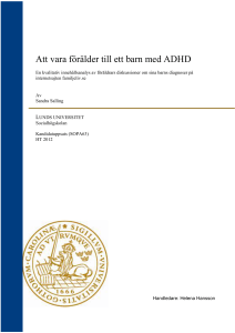 Att vara förälder till ett barn med ADHD