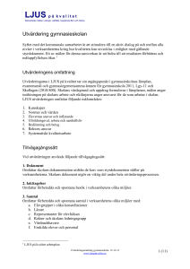 Utvärdering gymnasieskolan