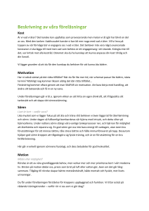 Kost Motivation Sömn Motion