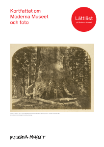 Kortfattat om Moderna Museet och foto Lättläst