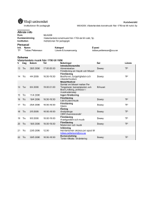 Ingen föreläsning - student . vxu . se