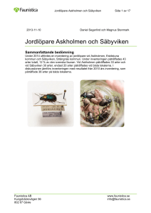 Inventering Jordlöpare Södermanlands län 2014
