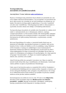 Journalistik och samhälle/Journalistik