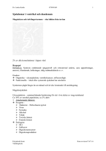 Sjukdomar i ventrikel och duodenum