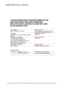 länsövergripande överenskommelse om ansvarsfördelning när