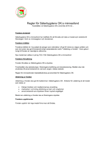 Regler för Säterbygdens OK:s minnesfond