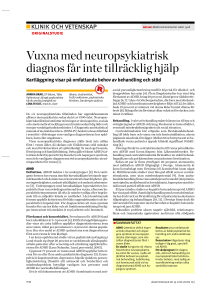 Vuxna med neuropsykiatrisk diagnos får inte tillräcklig hjälp
