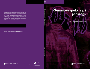 Genusperspektiv på pedagogik - Institutionen för pedagogik och