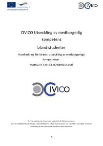 CIVICO Utveckling av medborgerlig kompetens bland studenter