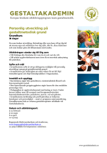Personlig utveckling på gestaltmetodisk grund