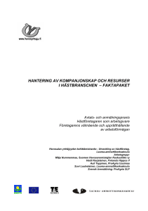 HEVOSALAN KUMPPANUUKSIEN JA RESURSSIEN HALLINTA