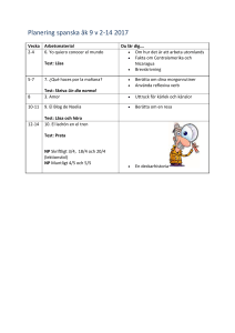 Planering spanska åk 9 v 2-14 2017