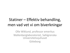 Succéer och problem med statiner