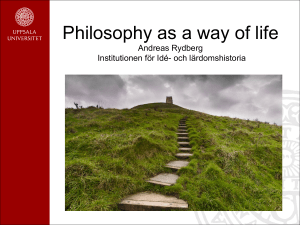 Philosophy as a way of life