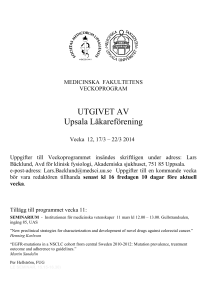 The Svedberg Seminar series