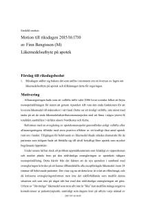 201516M1895 Läkemedelsutbyte på apotek