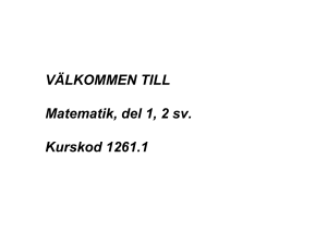 Föreläsning 1