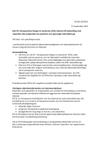 SE DDL 05/2013 27 september 2013 Risk för Intraoperative Floppy