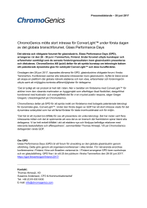 ChromoGenics mötte stort intresse för ConverLight™ under första