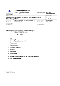 Tourette syndrom - Region Örebro län