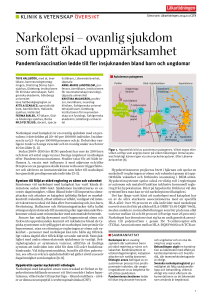 Narkolepsi – ovanlig sjukdom som fått ökad uppmärksamhet