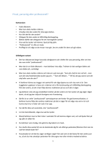 Privat, personlig eller professionell?